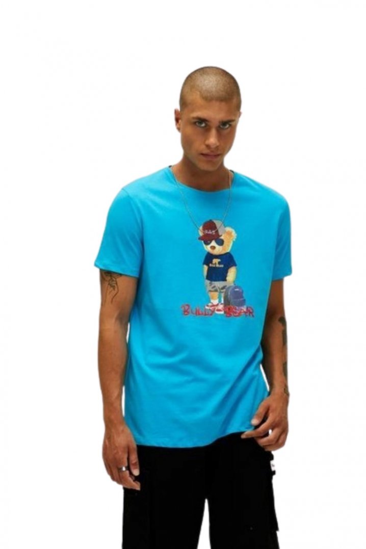 Bad Bear Bull Erkek Mavi T-Shirt