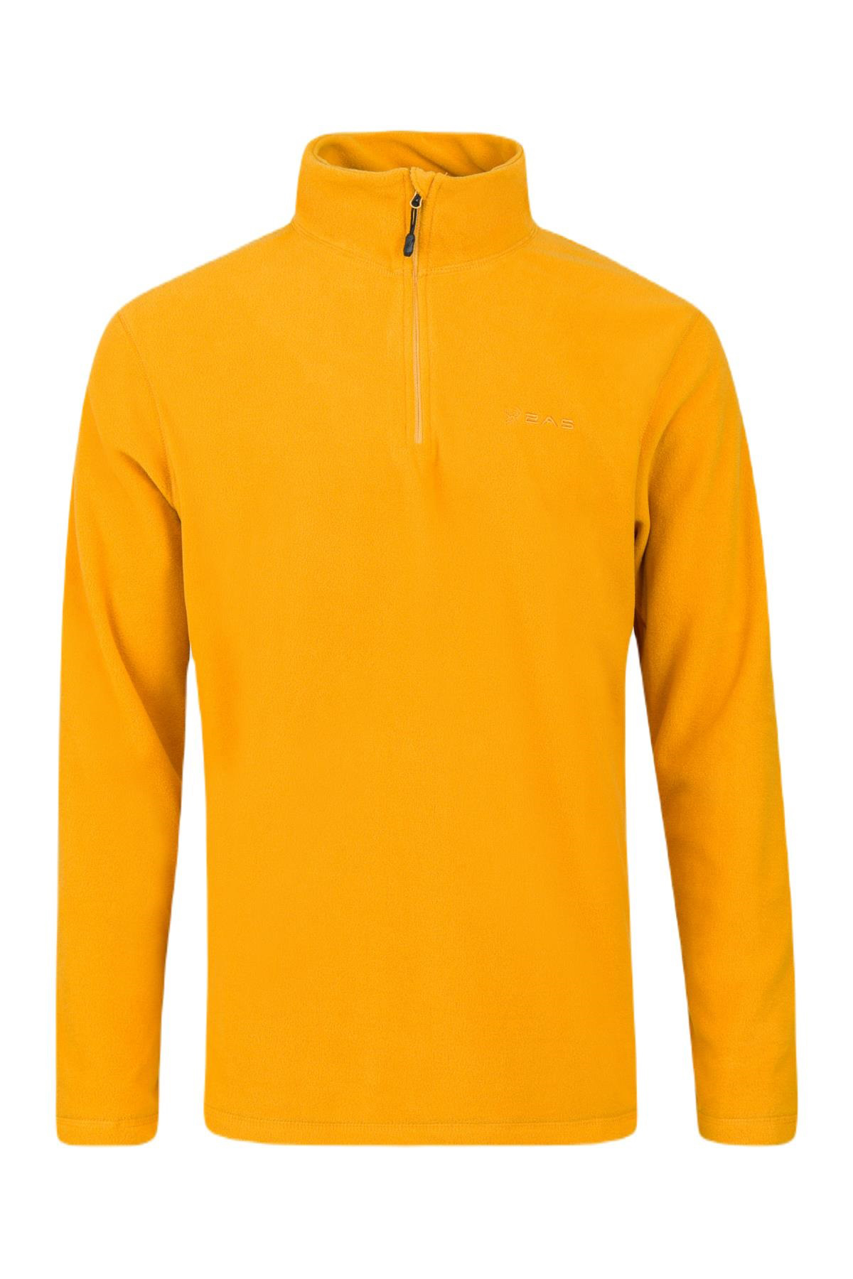 2AS Purna Yarım Fermuarlı Hardal Erkek Polar Sweatshirt
