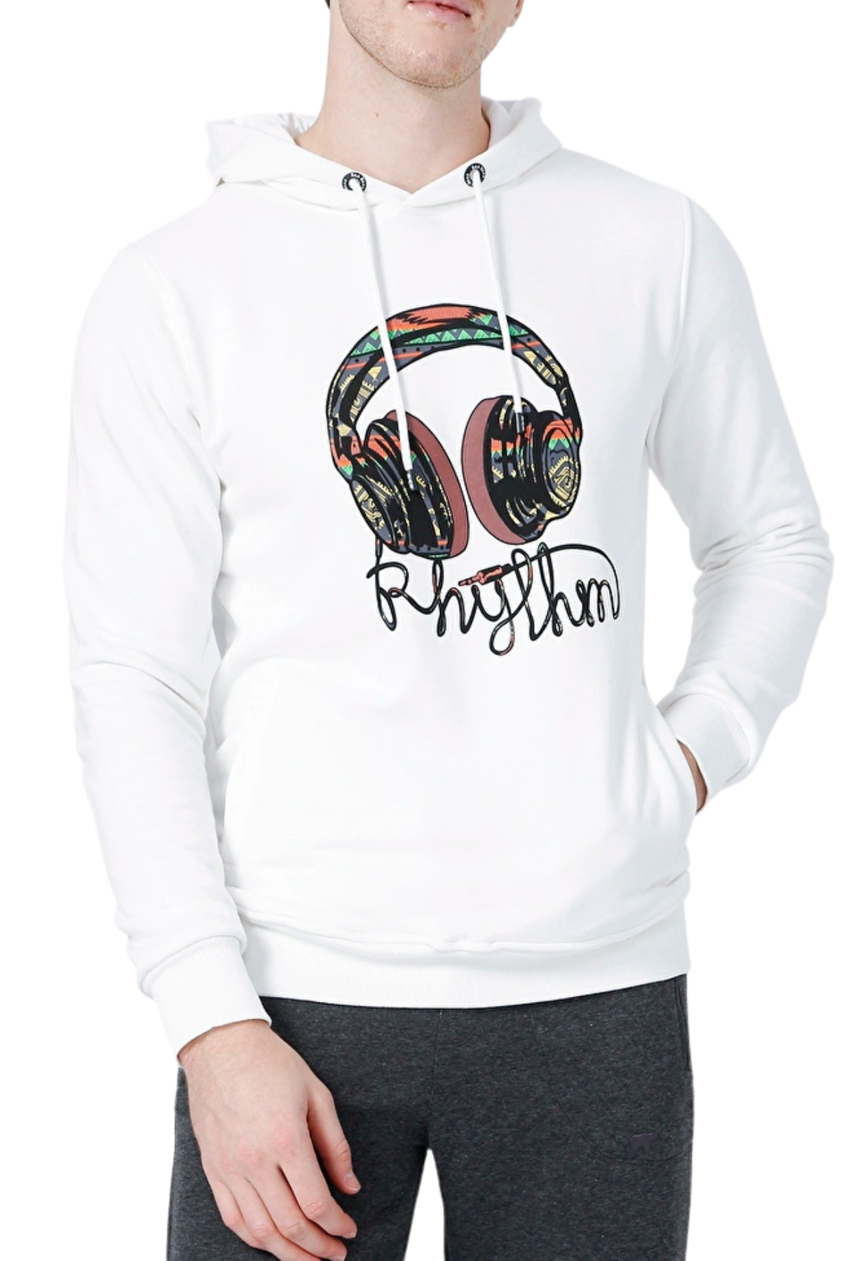 Bad Bear 21.02.12.017 - Rhythm Hoodie Kırık Beyaz Sweatshirt