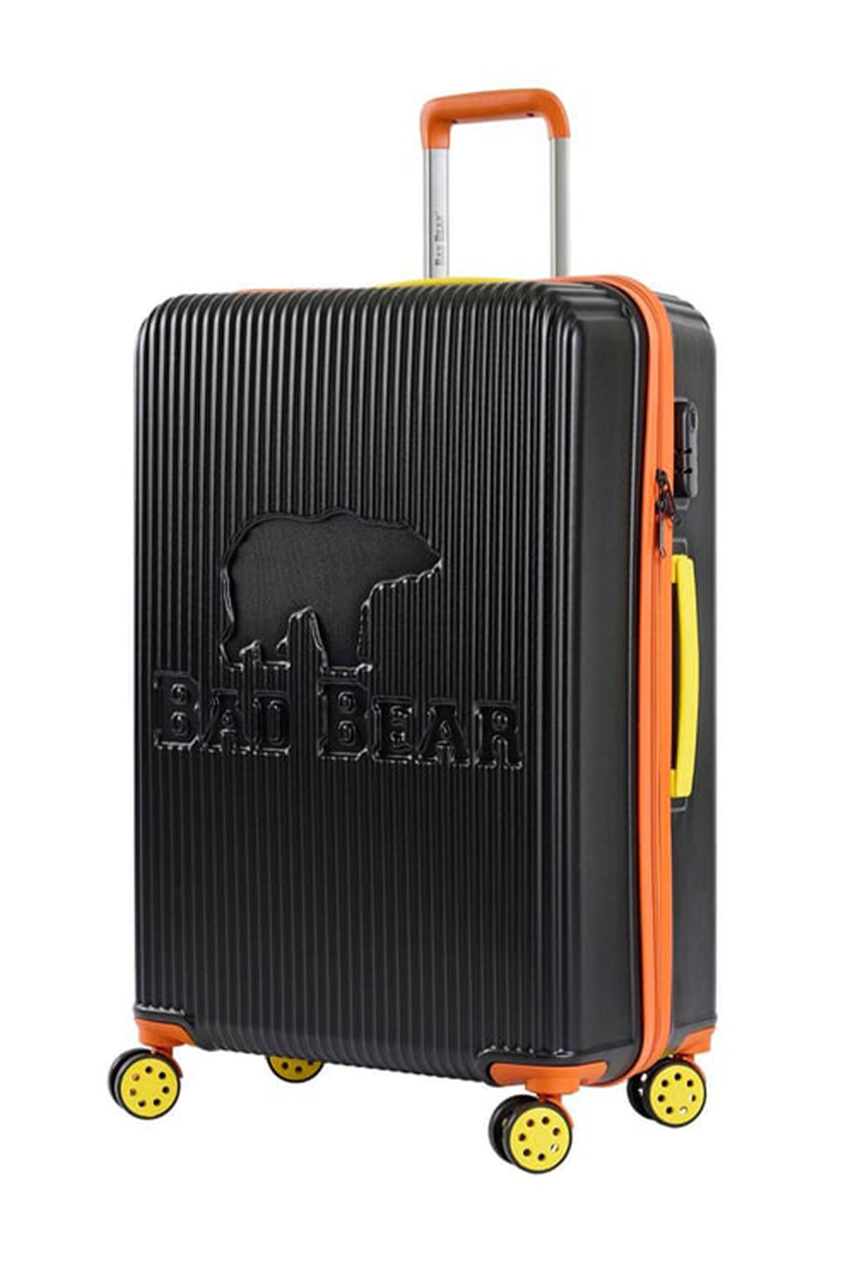 Bad Bear Logo Siyah Büyük Boy Seyahat Tekerlekli ABS Valiz 95 Lt. 