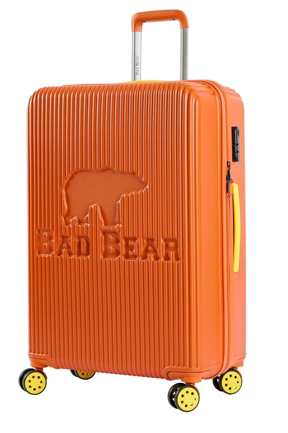 Bad Bear Logo Turuncu Orta Boy Seyahat Tekerlekli ABS Valiz 65 Lt. 