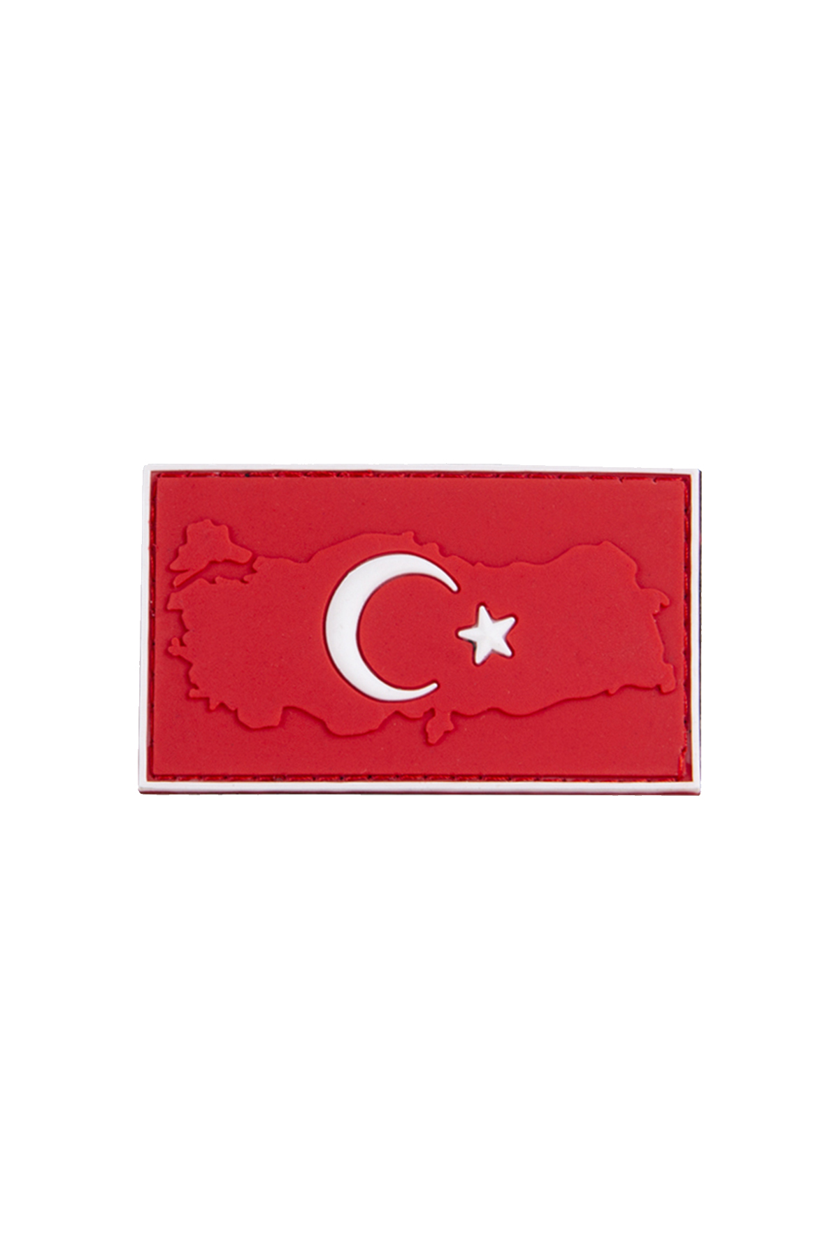 Grand Wolf GWDHAYA-Kırmızı - Dikdörtgen Harita Ay Yıldızlı Arma