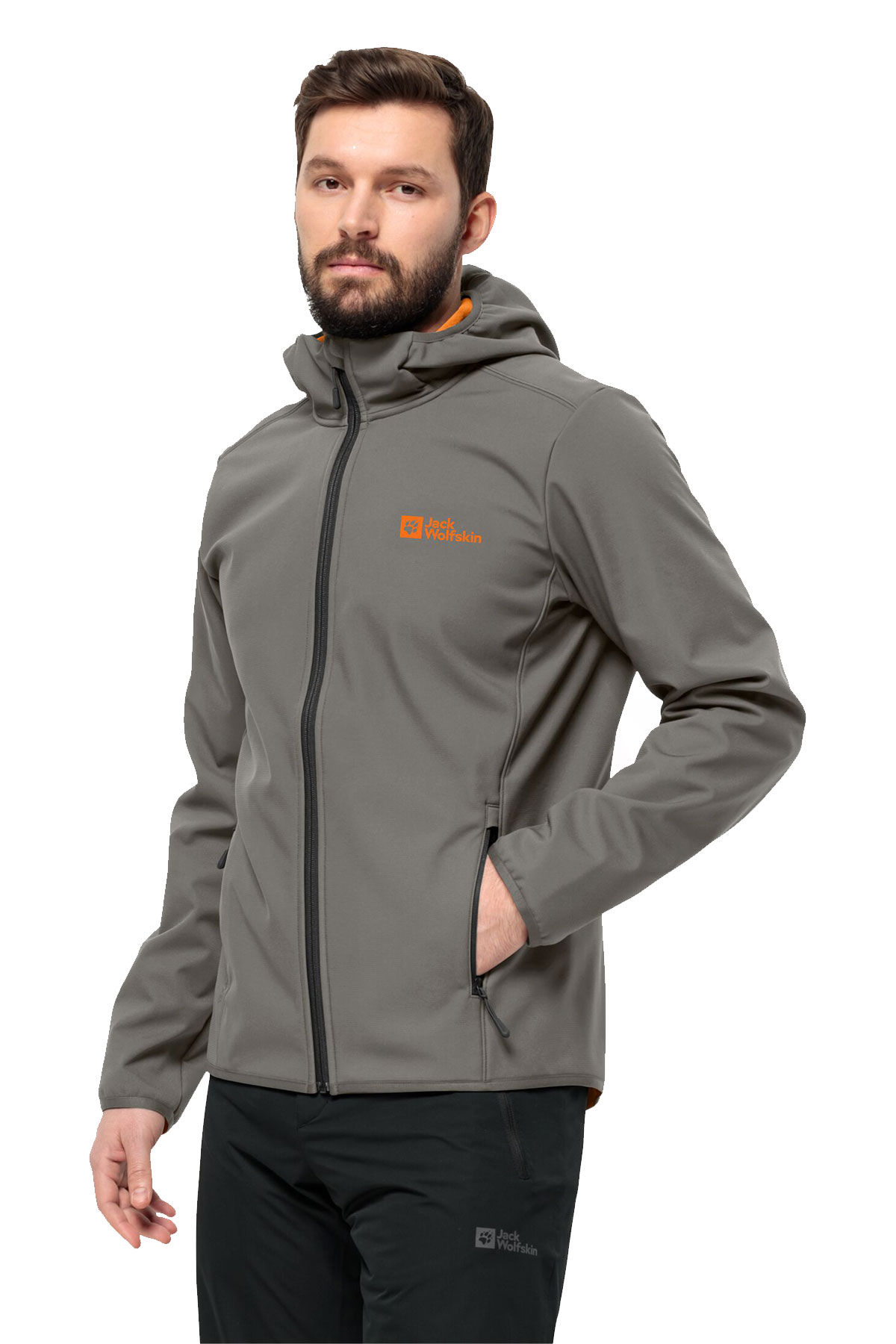 Jack Wolfskin Bornberg Hoody Erkek Outdoor Softshell Gri Ceket 