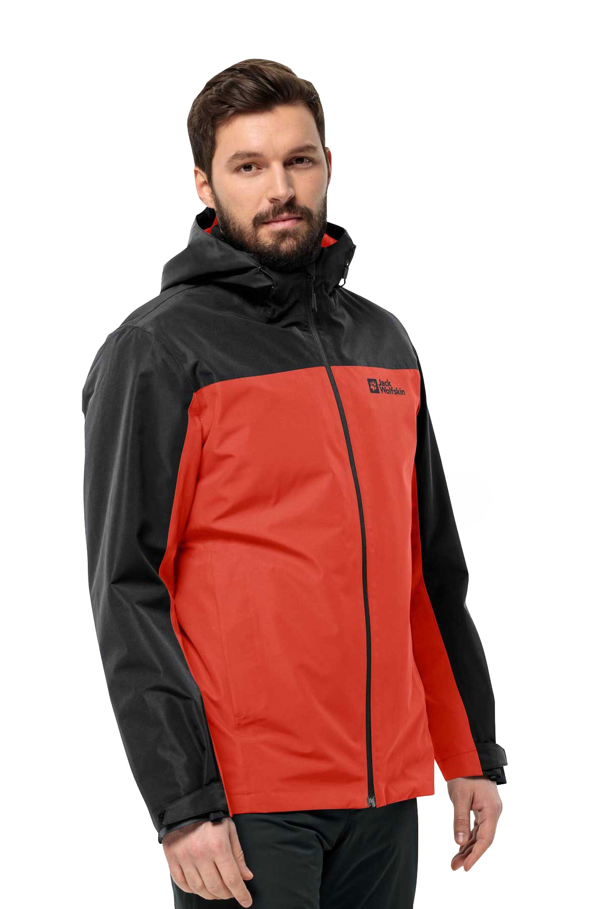 Jack Wolfskin Taubenberg 3IN1 Erkek Su Geçirmez Kırmızı Outdoor Mont 