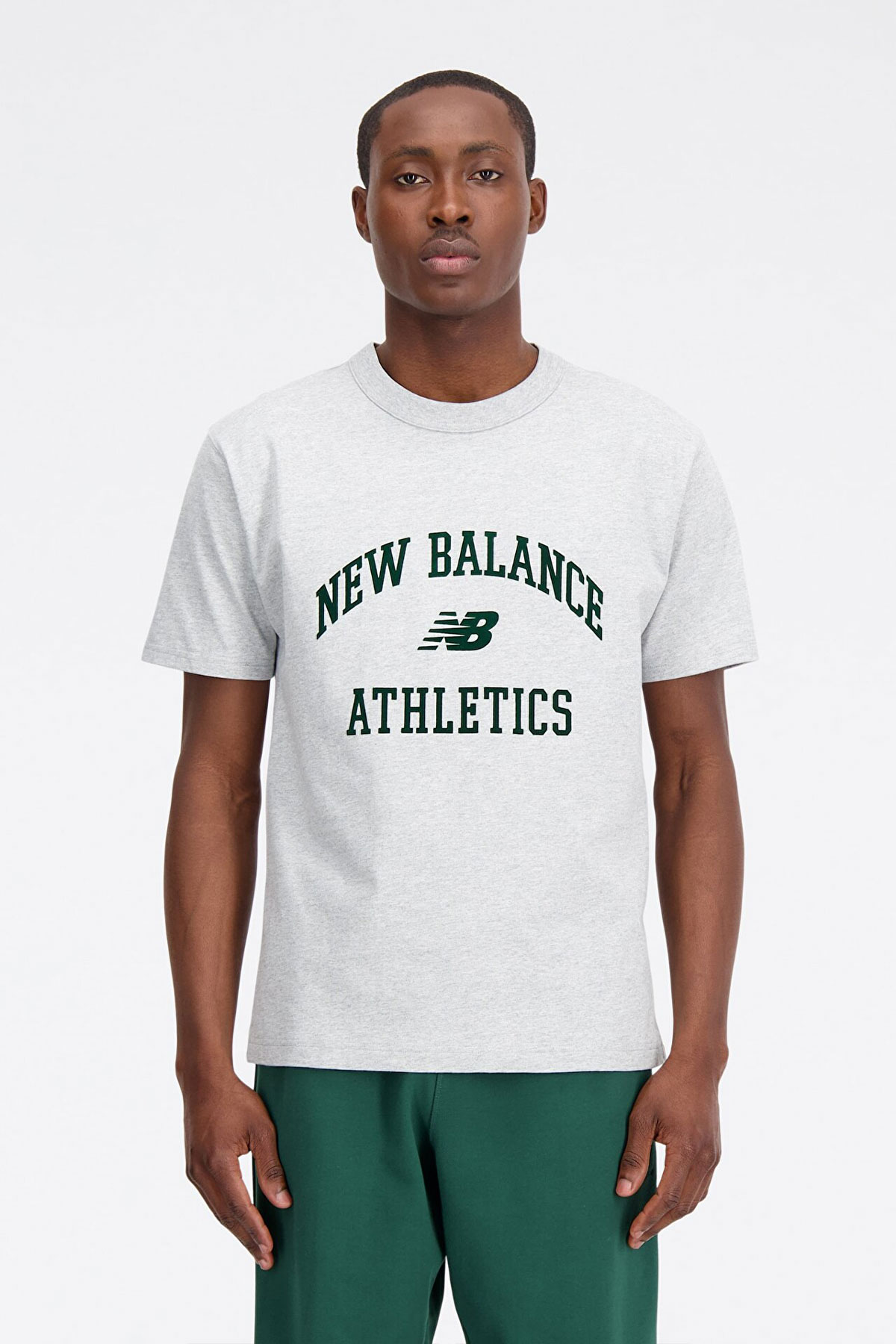 New Balance Erkek Gri  T-Shirt 