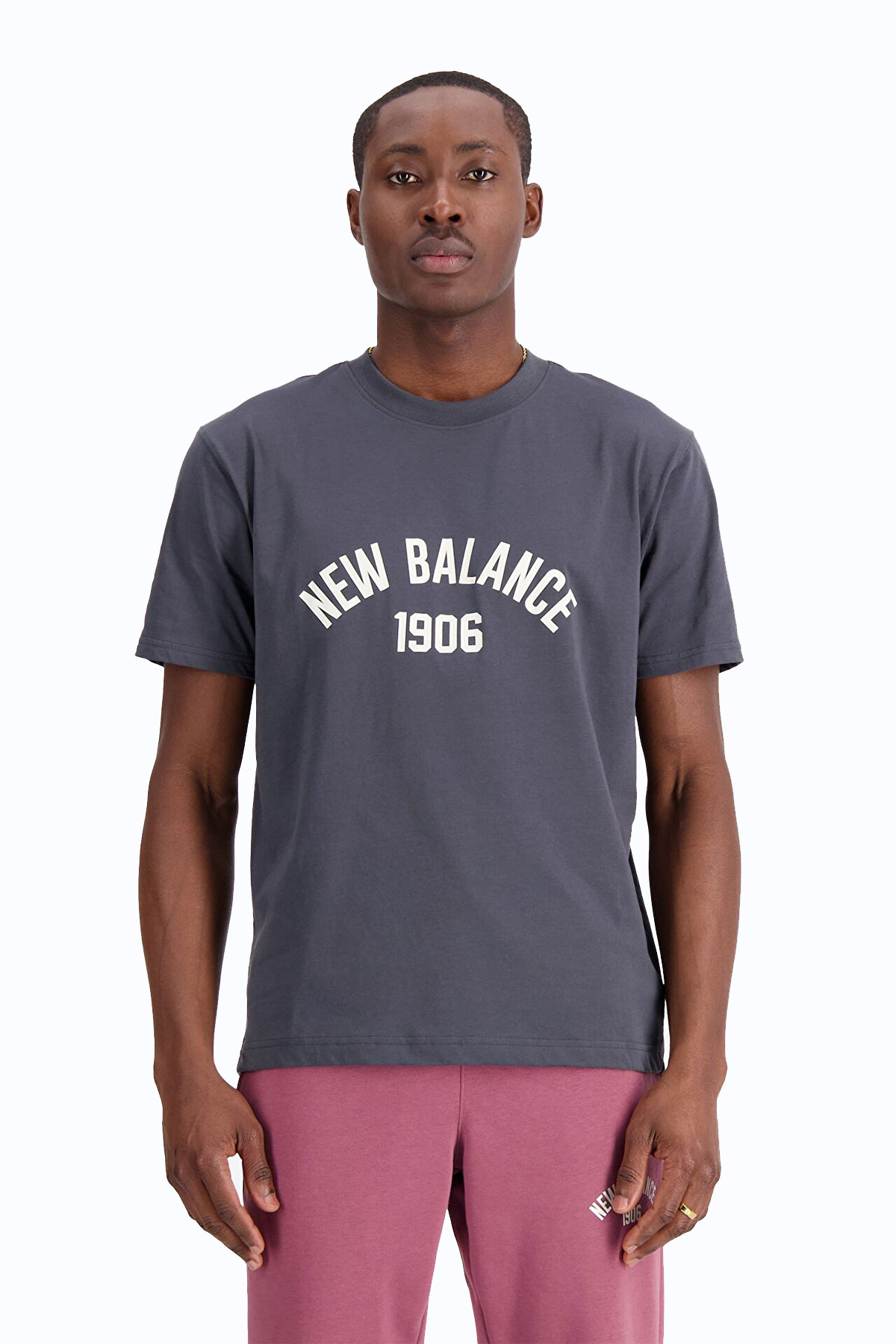 New Balance Erkek Gri T-Shirt 