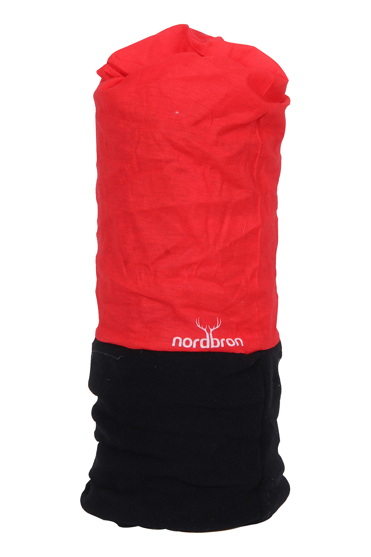 Nordbron 6101C - Uni Solid Çok Fonksiyonlu Kırmızı/Siyah Bandana