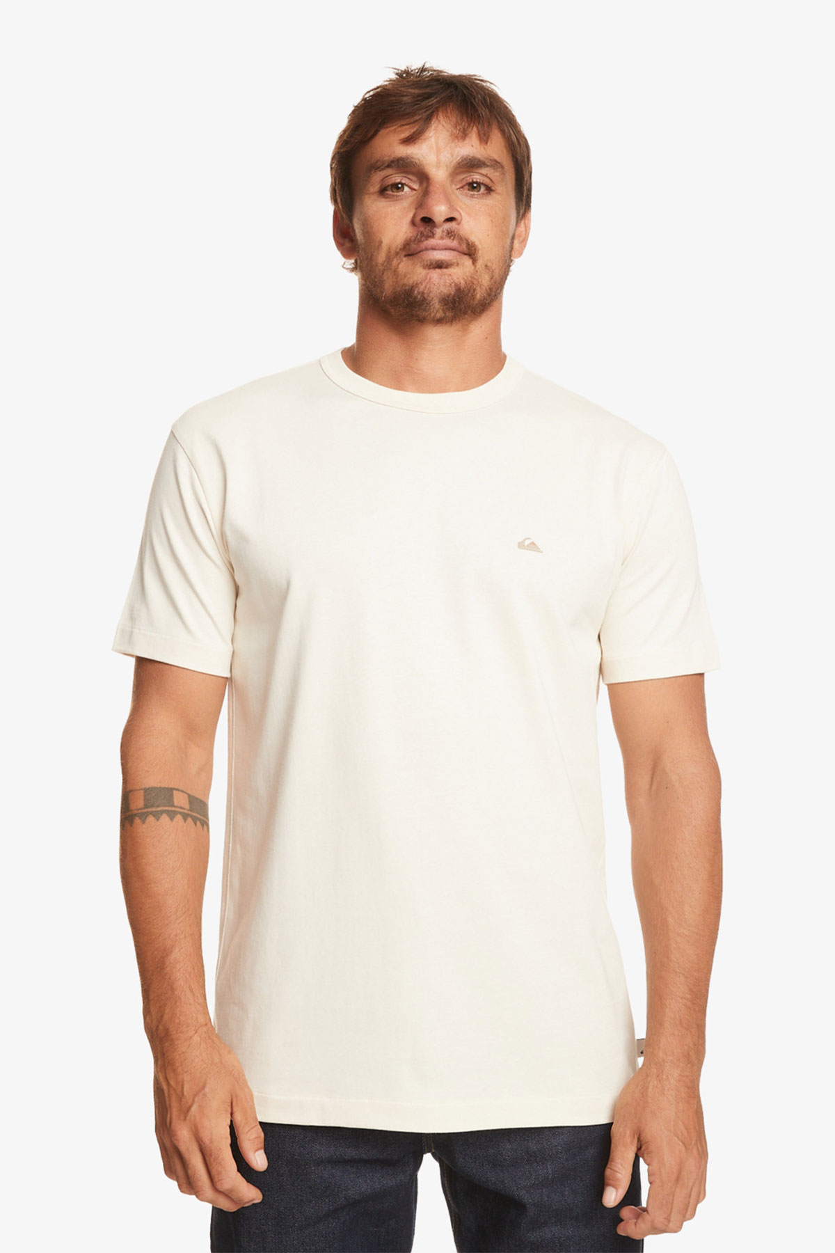 Quiksilver Essentials Krem Erkek Tişört