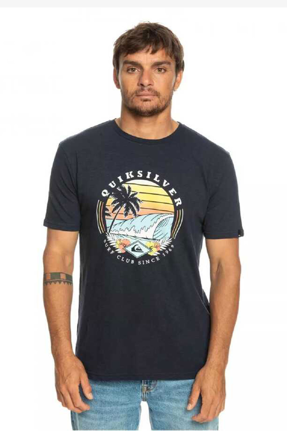 Quiksilver Qssurfclubıı M Tees Lacivert Erkek Tshirt 