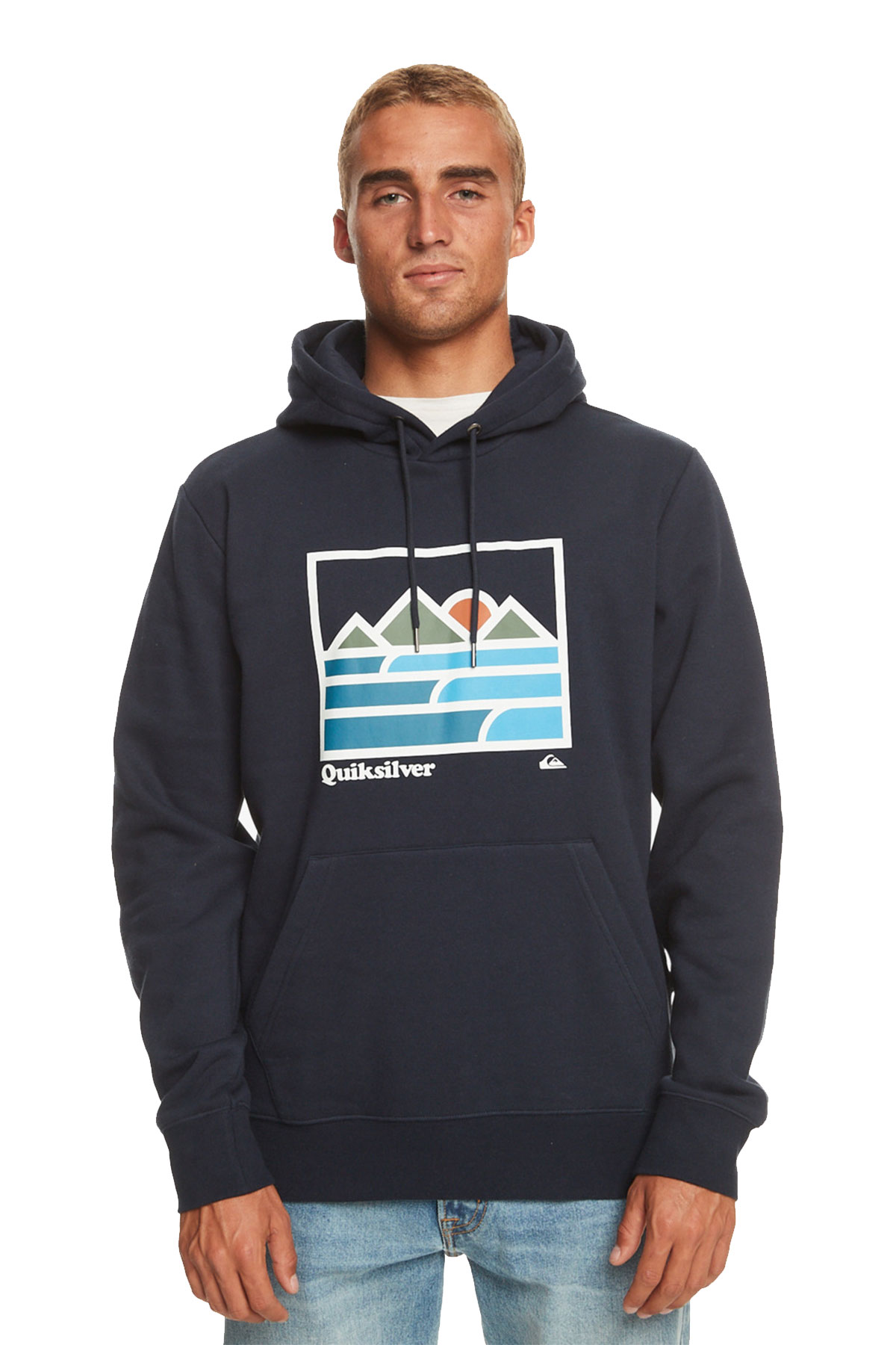 Quiksilver Landscape Lines Lacivert Erkek Sweatshirt