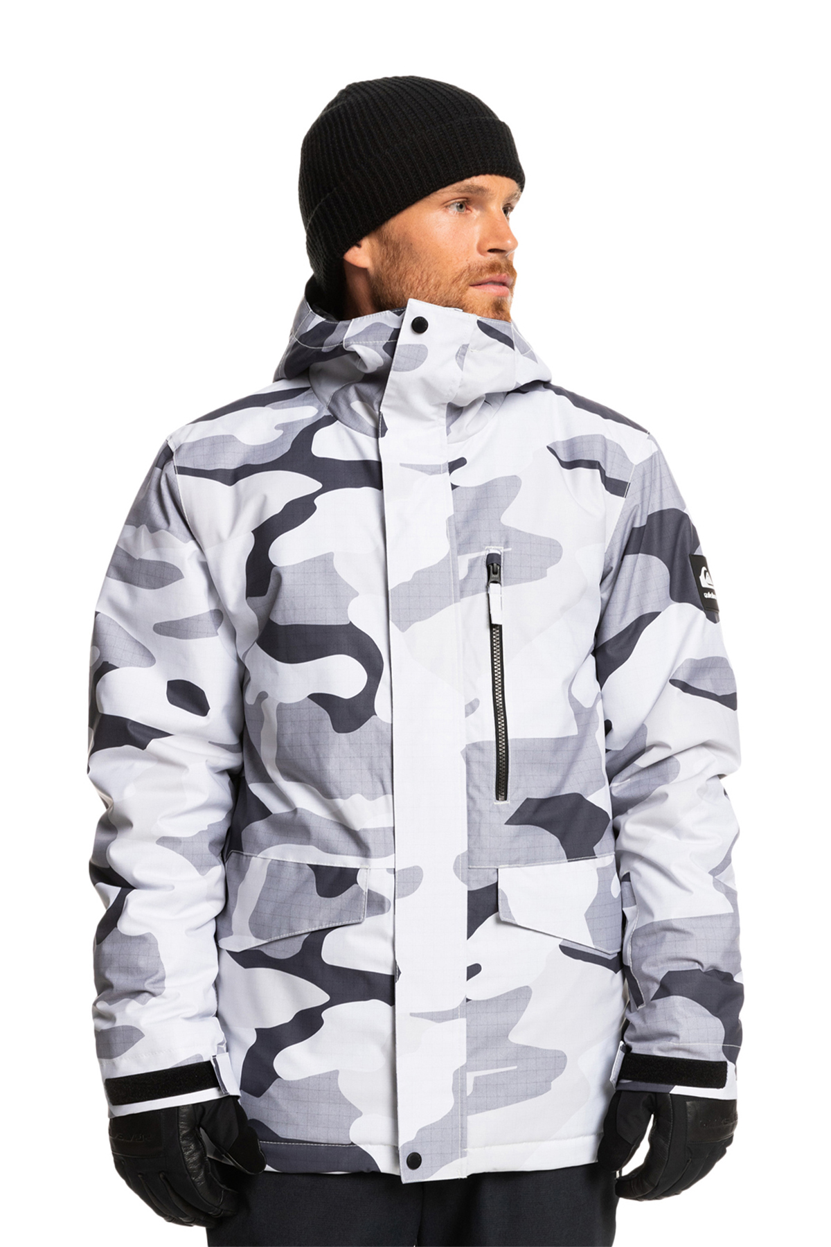 Quiksilver Mission Printed Beyaz-Kamuflaj Erkek Snowboard Kar Montu