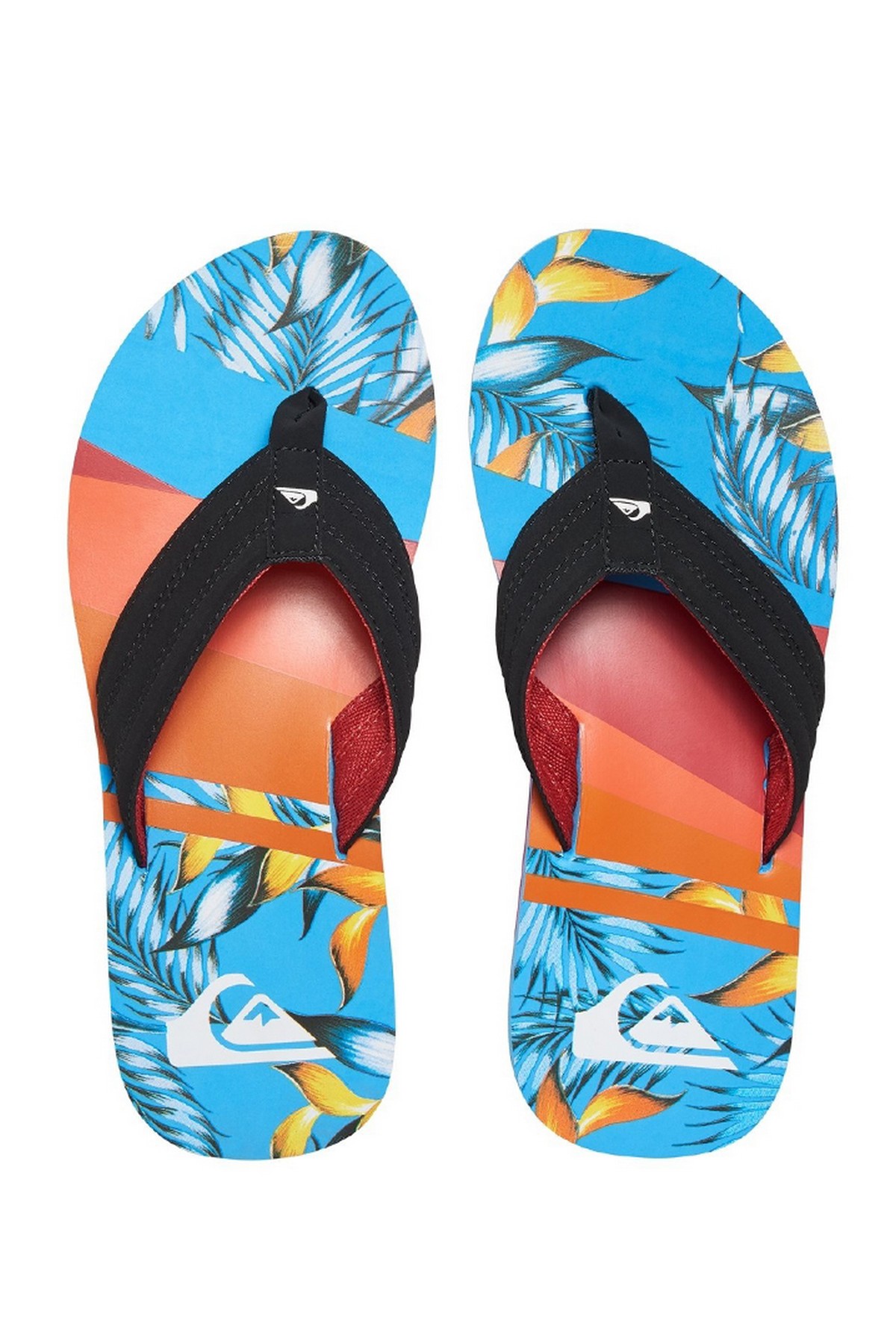 Quiksilver AQYL100231 - Molokai Layback Erkek Mavi-Turuncu  Parmak Arası Terlik