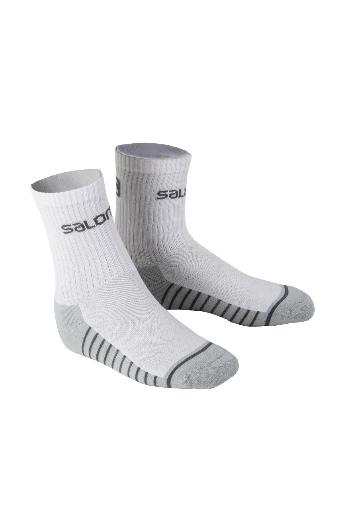 Salomon L16023 - Life 2P Outdoor Beyaz-Gri Çorap