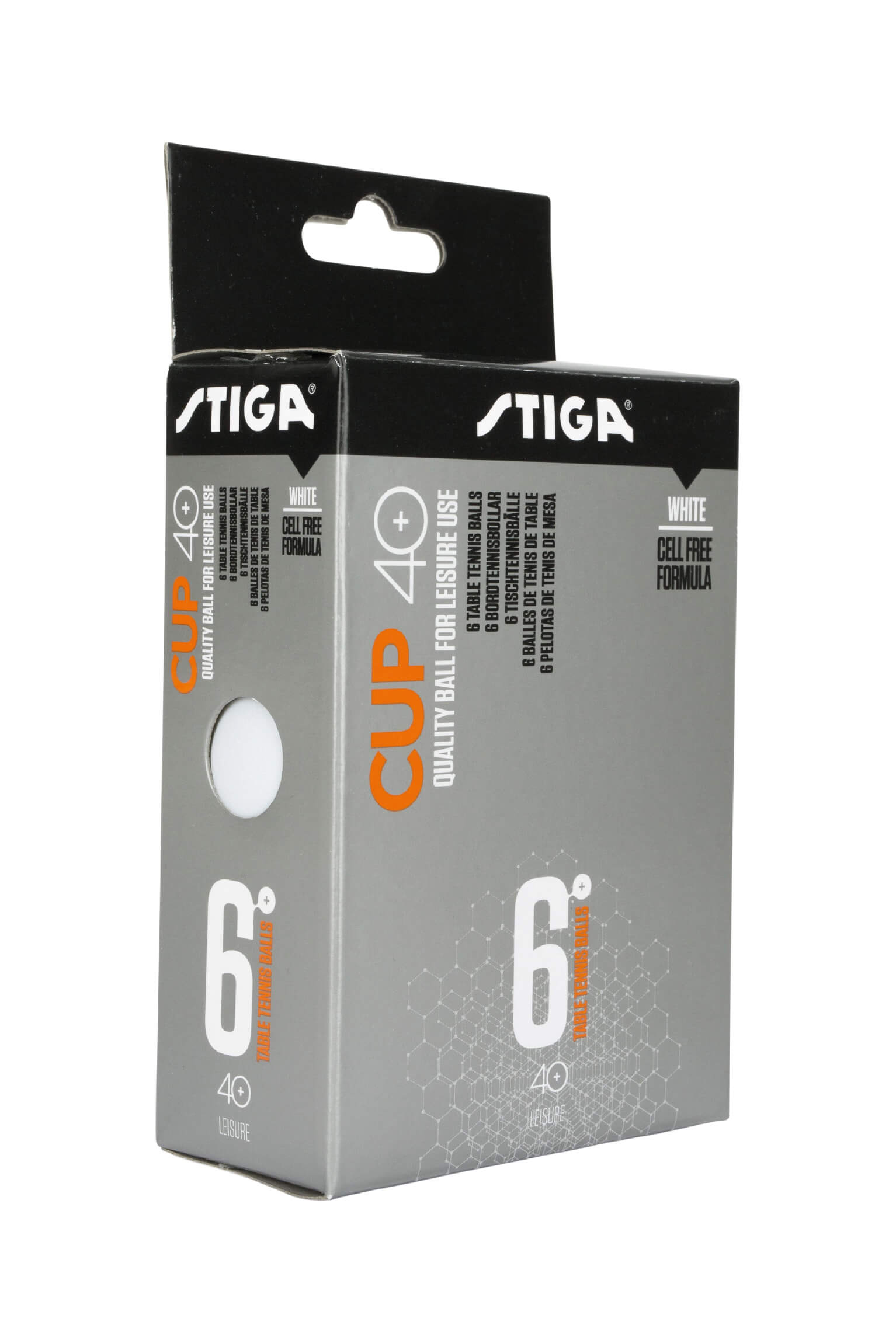 Stiga 1110-2510 - Cup 6lı Masa Tenisi Beyaz Pinpon Topu
