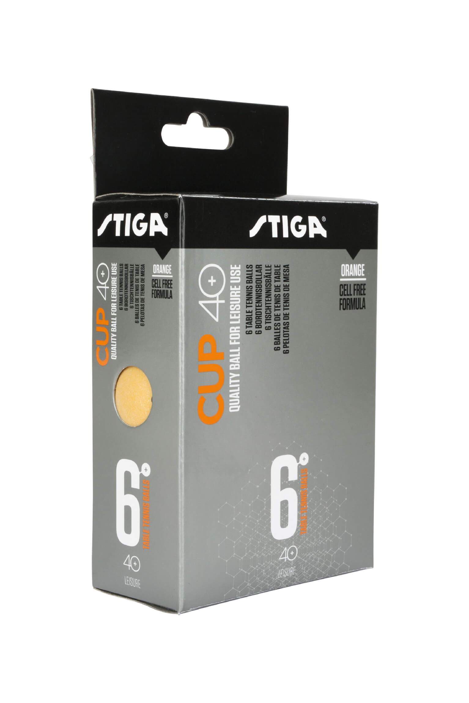 Stiga 1110 - Cup 6lı Masa Tenisi Turuncu Pinpon Topu