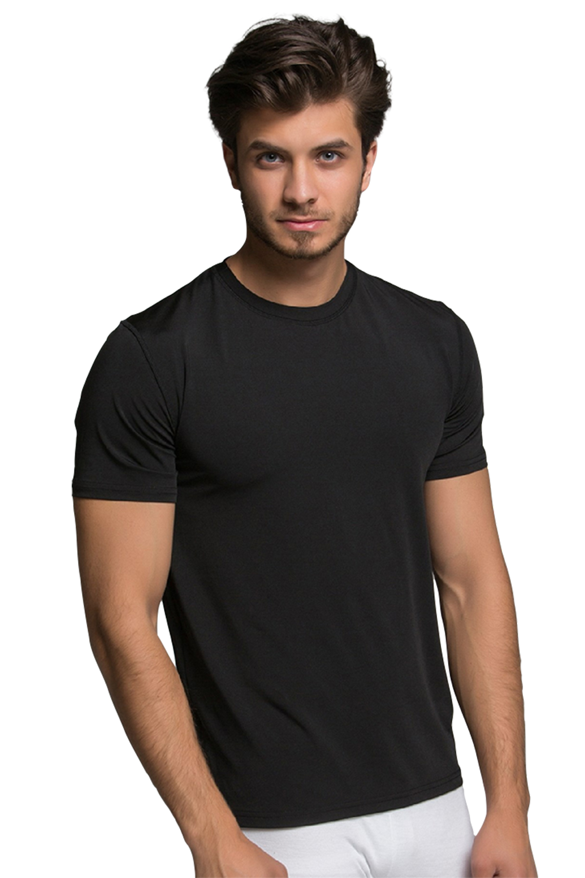 Thermoform HZT18003-Siyah Microfiber Kısa Kol Fanila