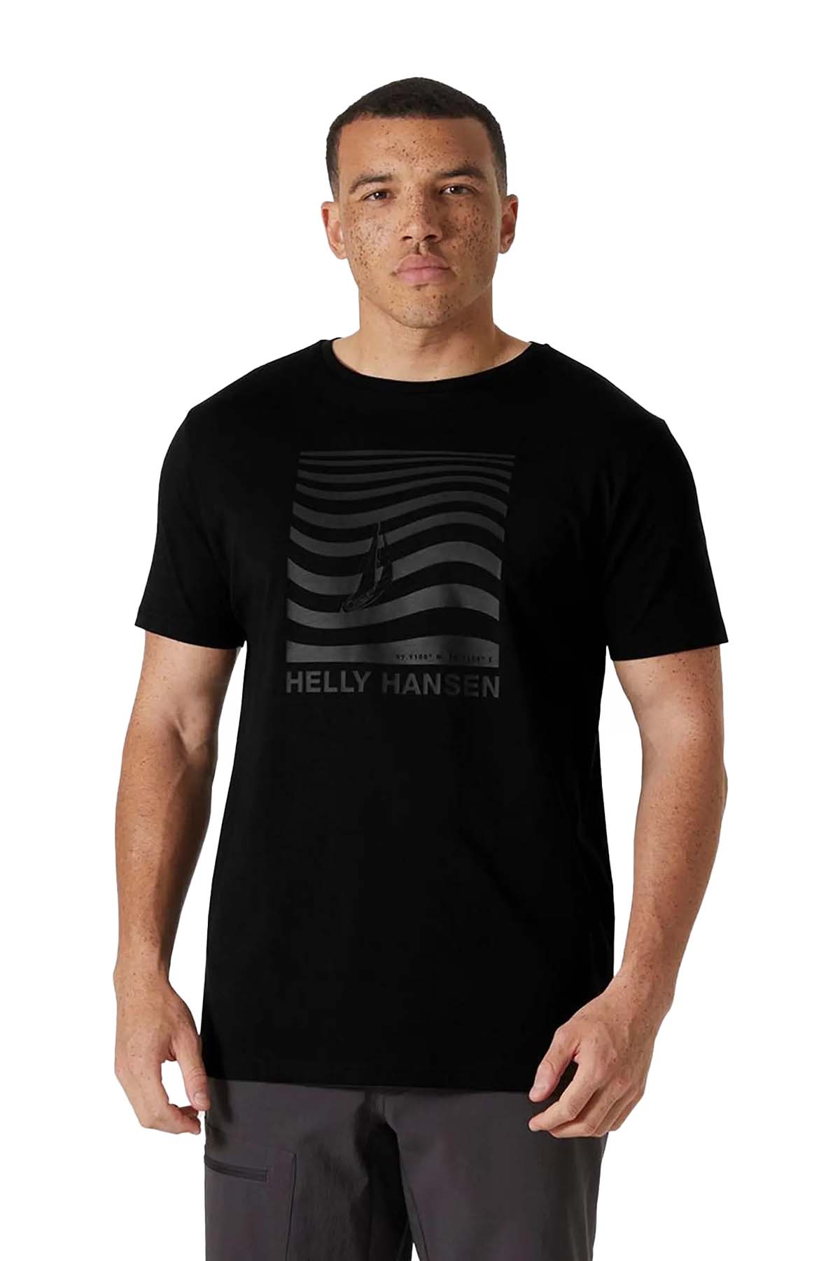 Helly Hansen Shoreline 3.0 Erkek Siyah Yuvarlak Yaka Tişört HHA.54601.990