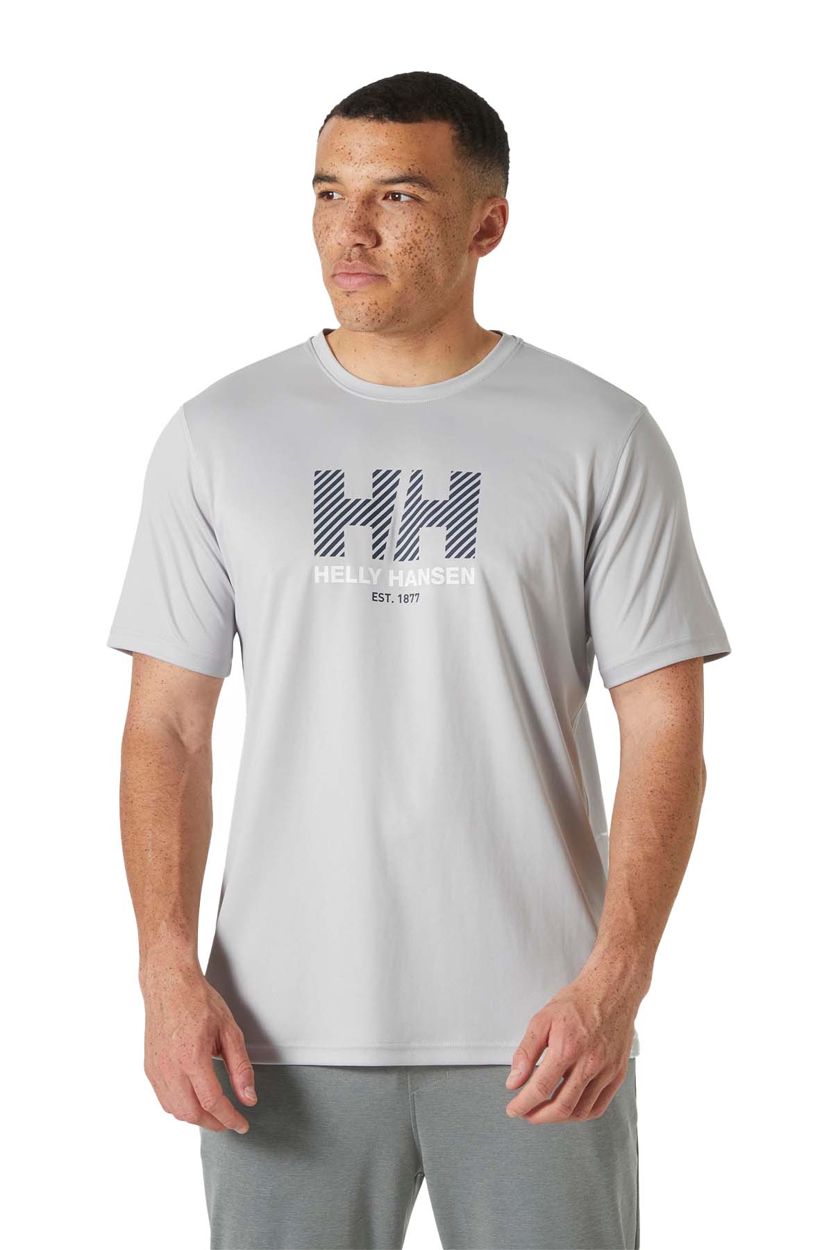 Helly Hansen HH Tech 2.0 Graphic Erkek Gri Tişört HHA.49574.853