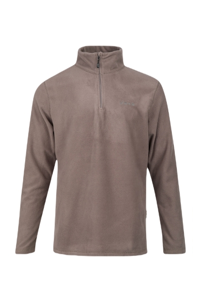 2AS Purna Yarım Fermuarlı Gri Erkek Polar Sweatshirt