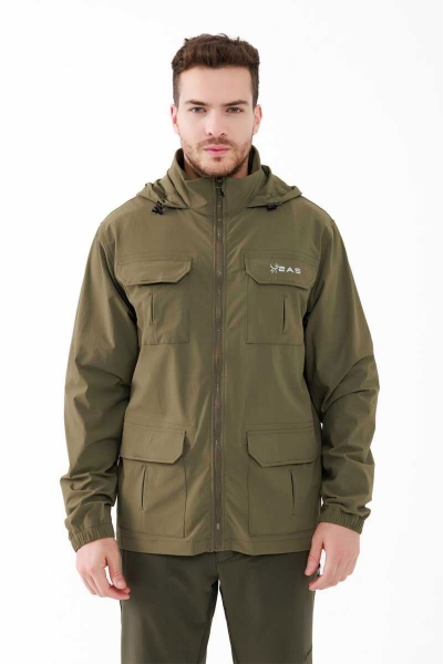 2AS Safari Erkek kapşonlu Ceket Haki - 2ASSAFR01629-Haki-2XL
