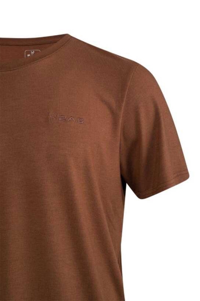 2AS Winson Erkek Viloft Sıfır Yaka Kahve T-Shirt - 2ASWINMFBSS24KAK1-Kahveren-3XL