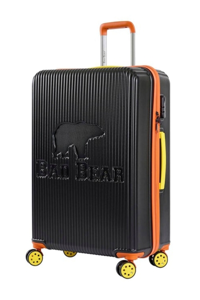 Bad Bear Logo Siyah Orta Boy Seyahat Tekerlekli ABS Valiz 65 Lt. 