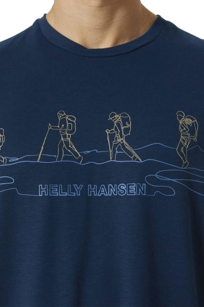 Helly Hansen Skog Recycled Lacıvert Erkek Tişört 
