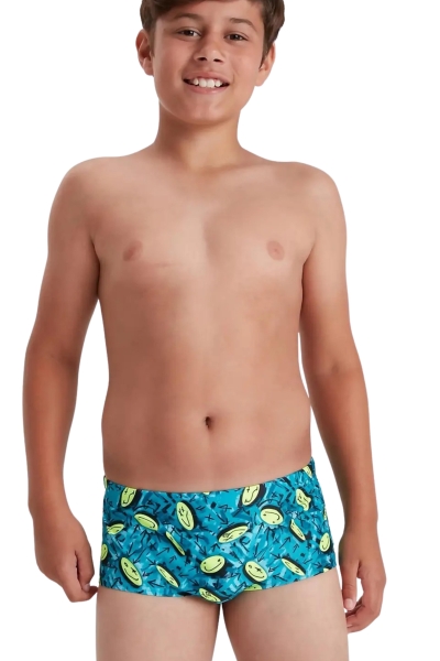 Speedo Smiley Erkek Çocuk Turkuaz Yüzücü Mayo