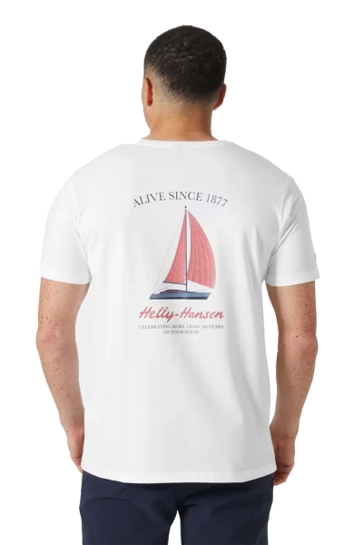 Helly Hansen Shoreline 3.0 Erkek Beyaz Yuvarlak Yaka Tişört HHA.54601.001