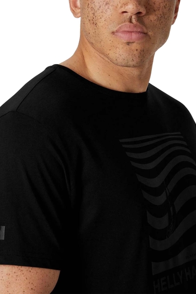 Helly Hansen Shoreline 3.0 Erkek Siyah Yuvarlak Yaka Tişört HHA.54601.990