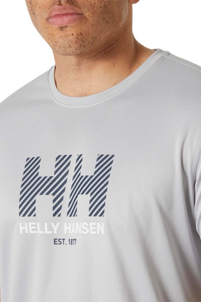 Helly Hansen HH Tech 2.0 Graphic Erkek Gri Tişört HHA.49574.853