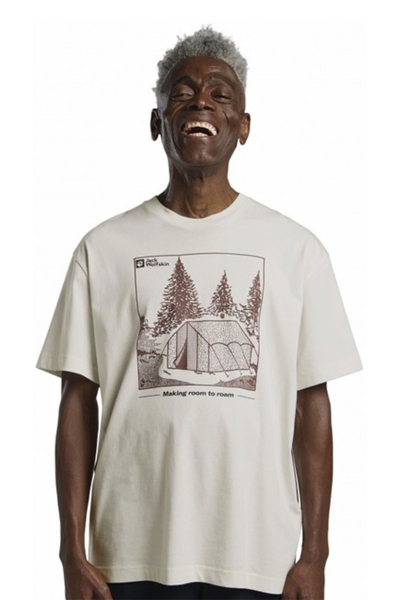 Jack Wolfskin Freeroamer Erkek Krem Tişört A63860TR-E0180 