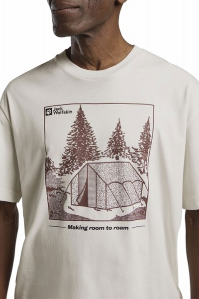 Jack Wolfskin Freeroamer Erkek Krem Tişört A63860TR-E0180 