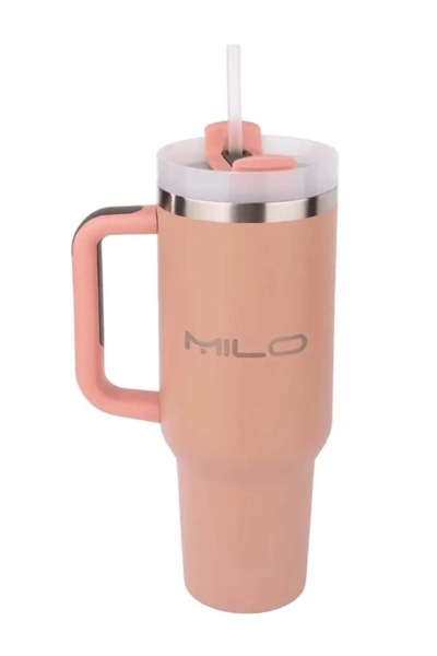 Milo Unımax 40 Oz 1000 ML Pipetli Çelik Termos - Turuncu 202412023-3