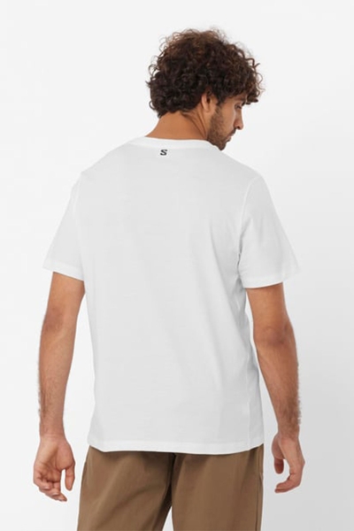 Salomon Logo Performance Erkek Beyaz Tişört - LC2245500-Beyaz-M