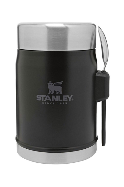 Stanley 0.41L Klasik Siyah Vakumlu Kaşıklı Yemek Termosu
