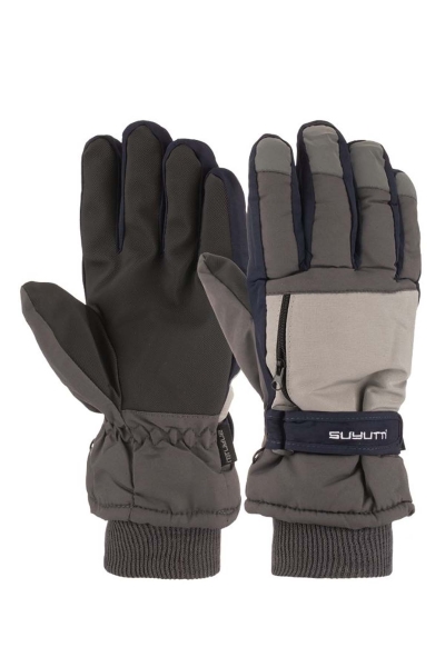 Suyutti Antrasit Erkek Şişme Kar Eldiveni K424-13-1