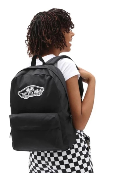 Vans Siyah Okul Sıft Çantası Laptop Bölmeli 22 Lt.  Boyutlar : 42x32x12 cm