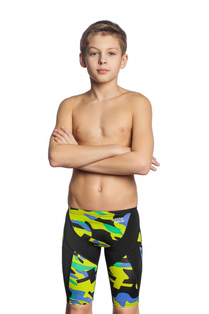 Mad Wave Jammer Antichlor Power Junior Yüzücü Çok Renkli Mayo