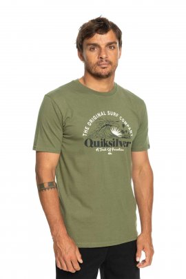  Quiksilver Sunsetwave  Tees Haki Erkek T-Shirt 
