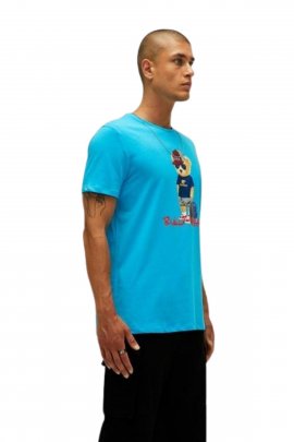 Bad Bear Bull Erkek Mavi T-Shirt