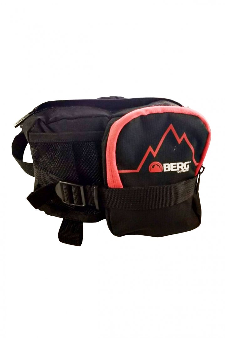 Berg Outdoor 5199260 - Outdoor Siyah-Kırmızı Bel Çantası