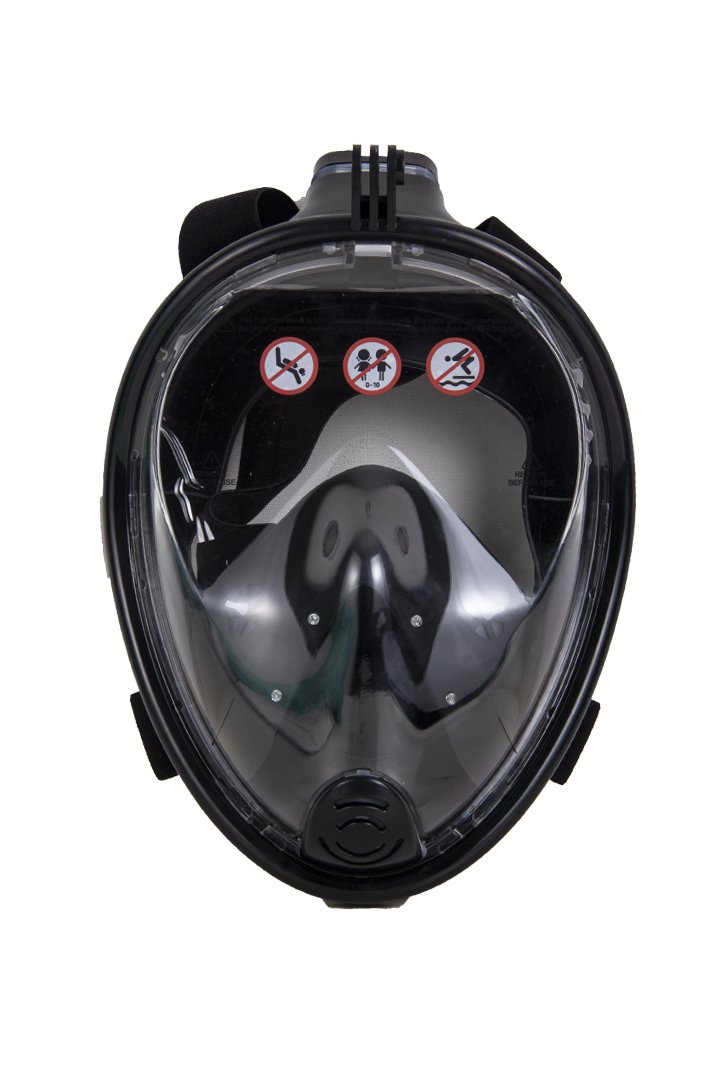 Grand Wolf Tam Yüz Şnorkel Maske Set Siyah (M2068G-SYH)