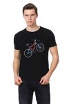 Milo CY202006 - Contra Bisiklet Temalı Outdoor Siyah Tişört