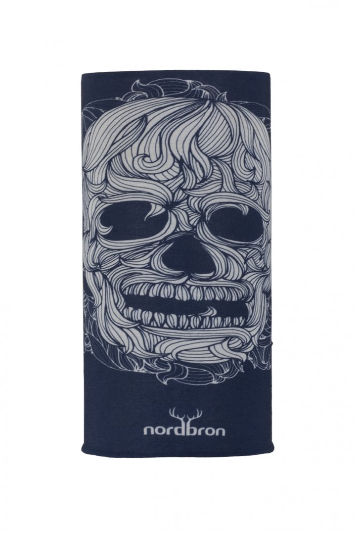 Nordbron 6327C - Fear Çok Fonksiyonlu Lacivert/Beyaz Bandana