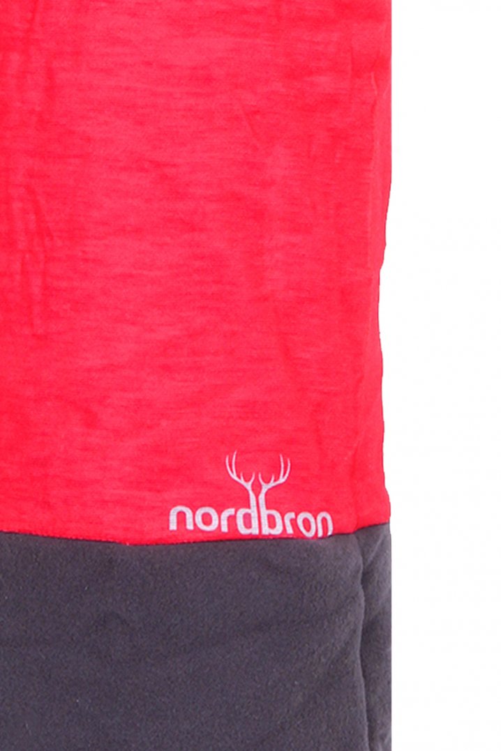 Nordbron Uni Solid Çok Fonksiyonlu Antrasit-Kırmızı Bandana