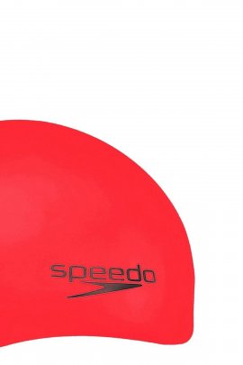 Speedo 8-70984 - Plain Moud Açık Kırmızı Yüzücü Bonesi