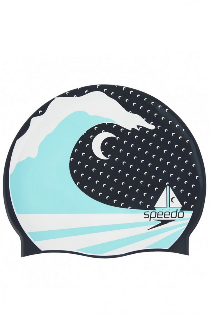 Speedo 8-08385B - Slogan Baskılı Yüzücü Bone