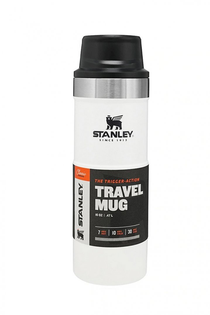 Stanley Klasik Trigger-Action Seyahat Bardağı 0.47 Lt - Beyaz (10-06439-032)