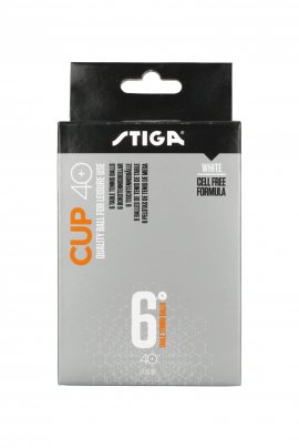 Stiga 1110-2510 - Cup 6lı Masa Tenisi Beyaz Pinpon Topu